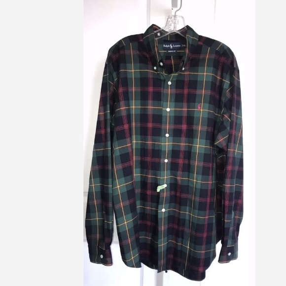 Ralph Lauren Other - Ralph Lauren Mens Green Plaid Shirt XL Button Down